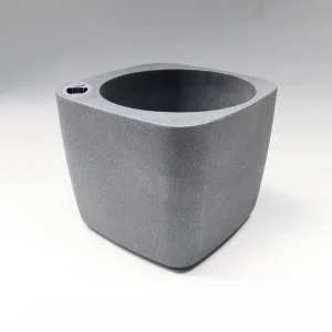 selbstbewässernder Pflanzkübel mit Wasserreservoir heller podd Serie Lockwitz in der Farbe Charcoal