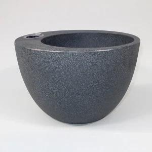 selbstbewässernder Pflanzkübel mit Wasserreservoir heller podd Serie Promnitz in der Farbe Charcoal