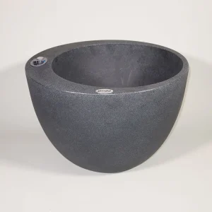 selbstbewässernder Pflanzkübel mit Wasserreservoir heller podd Serie Röder in der Farbe Charcoal