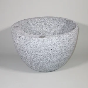 selbstbewässernder Pflanzkübel mit Wasserreservoir heller podd Serie Röder in der Farbe Granit