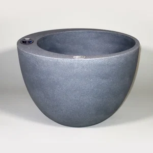 selbstbewässernder Pflanzkübel mit Wasserreservoir heller podd Serie Röder in der Farbe Quarzit