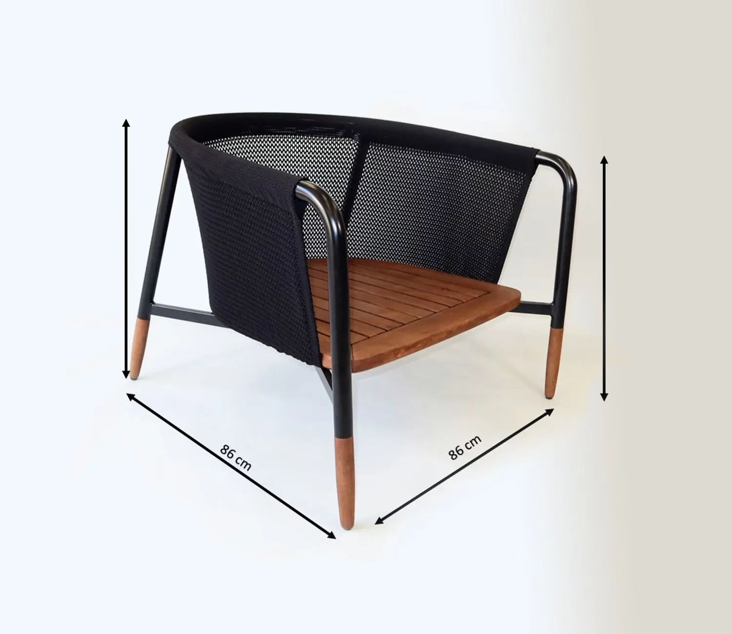 heller Sessel - 2er Sessel-Set Wachwitz mit Bemaßung