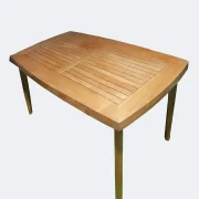 Esstisch Albertstadt mit 180 Zentimeter Länge und 90 Zentimeter Breite aus Akazienholz in der Farbe Braun