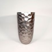 heller Vase HLO-026C/13DB - edle handlackierte Vase in der Farbe Silber aus Polyuresin mit einer Höhe von 75 Zentimetern und Durchmesser 41 Zentimetern