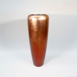 heller Vase PMT-111B/4CDB - edle handlackierte Vase in der Farbe Kupfer aus Polyuresin mit einer Höhe von 97 Zentimetern und Durchmesser 34 Zentimetern