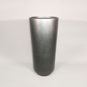 heller Vase PMT-146B/20 - Edle handlackierte Vase in der Farbe Silber/Bronze aus Polyuresin mit einer Höhe von 80 Zentimetern und Durchmesser 34 Zentimetern