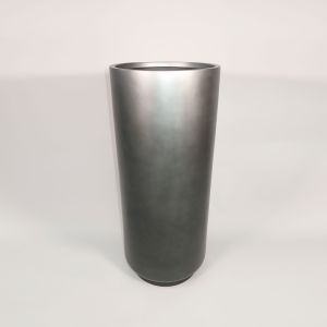 heller Vase PMT-146B/20 - Edle handlackierte Vase in der Farbe Silber/Bronze aus Polyuresin mit einer Höhe von 80 Zentimetern und Durchmesser 34 Zentimetern