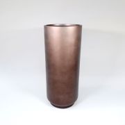 heller Vase PMT-146B/6 - edle handlackierte Vase in der Farbe Silber/Bronze aus Polyuresin mit einer Höhe von 80 Zentimetern und Durchmesser 34 Zentimetern