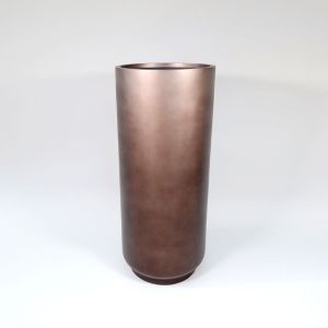 heller Vase PMT-146B/6 - edle handlackierte Vase in der Farbe Silber/Bronze aus Polyuresin mit einer Höhe von 80 Zentimetern und Durchmesser 34 Zentimetern