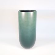 heller Vase PMT-149/7D - edle handlackierte Vase in der Farbe Türkis aus Polyuresin mit einer Höhe von 100 Zentimetern und Durchmesser 46 Zentimetern