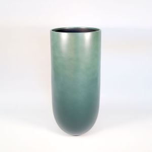heller Vase PMT-149/7D - edle handlackierte Vase in der Farbe Türkis aus Polyuresin mit einer Höhe von 100 Zentimetern und Durchmesser 46 Zentimetern