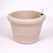 Selbstbewässerndes Pflanzgefäß “podd WEIßERITZ” in der Farbe Camel